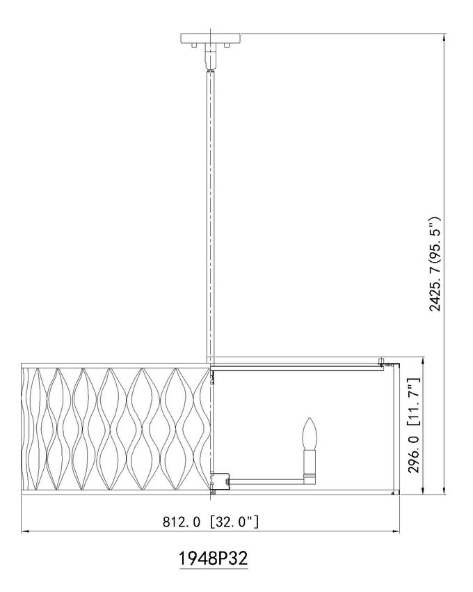 Z-Lite Harden 32" 10-Light Matte Black and White Fabric Shade Pendant Light