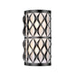 Z-Lite Harden 8" 2-Light Matte Black and White Fabric Shade Wall Sconce