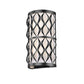 Z-Lite Harden 8" 2-Light Matte Black and White Fabric Shade Wall Sconce