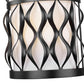 Z-Lite Harden 8" 2-Light Matte Black and White Fabric Shade Wall Sconce