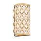 Z-Lite Harden 8" 2-Light Modern Gold and White Fabric Shade Wall Sconce