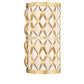 Z-Lite Harden 8" 2-Light Modern Gold and White Fabric Shade Wall Sconce