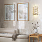 Z-Lite Harden 8" 2-Light Modern Gold and White Fabric Shade Wall Sconce