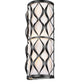 Z-Lite Harden 8" 3-Light Matte Black and White Fabric Shade Wall Sconce