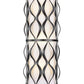 Z-Lite Harden 8" 3-Light Matte Black and White Fabric Shade Wall Sconce