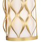 Z-Lite Harden 8" 3-Light Modern Gold and White Fabric Shade Wall Sconce