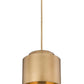 Z-Lite Harlech 12" 1-Light Rubbed Brass Pendant Light