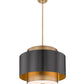 Z-Lite Harlech 25" 3-Light Bronze and Rubbed Brass Pendant Light