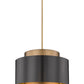 Z-Lite Harlech 25" 3-Light Bronze and Rubbed Brass Pendant Light