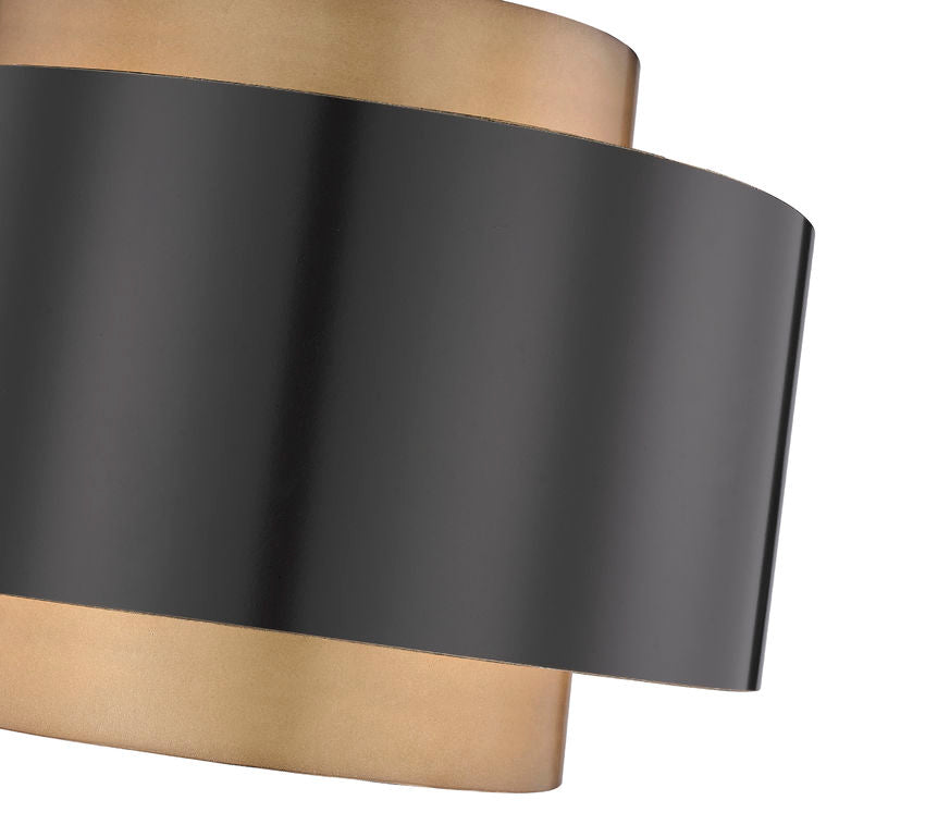 Z-Lite Harlech 25" 3-Light Bronze and Rubbed Brass Pendant Light