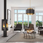 Z-Lite Harlech 25" 3-Light Bronze and Rubbed Brass Pendant Light