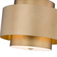 Z-Lite Harlech 25" 3-Light Rubbed Brass Pendant Light