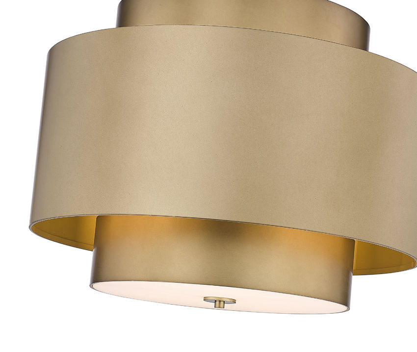 Z-Lite Harlech 25" 3-Light Rubbed Brass Pendant Light