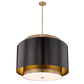 Z-Lite Harlech 33" 4-Light Bronze and Rubbed Brass Pendant Light