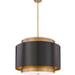 Z-Lite Harlech 33" 4-Light Bronze and Rubbed Brass Pendant Light