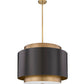 Z-Lite Harlech 33" 4-Light Bronze and Rubbed Brass Pendant Light