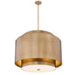 Z-Lite Harlech 33" 4-Light Rubbed Brass Pendant Light