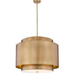 Z-Lite Harlech 33" 4-Light Rubbed Brass Pendant Light