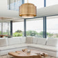 Z-Lite Harlech 33" 4-Light Rubbed Brass Pendant Light