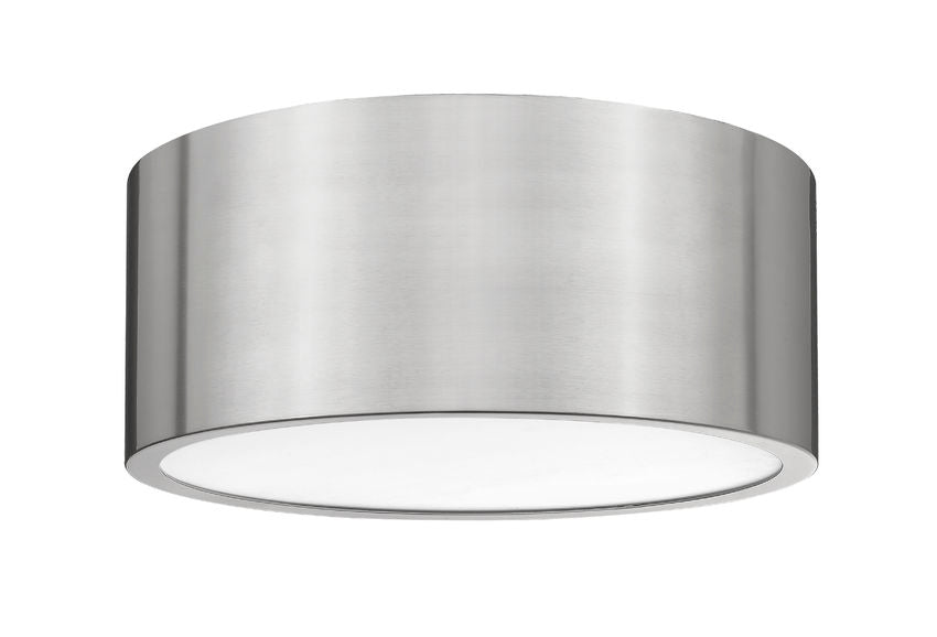 Z-Lite Harley 12" 2-Light Brushed Nickel Steel Flush Mount Lighting