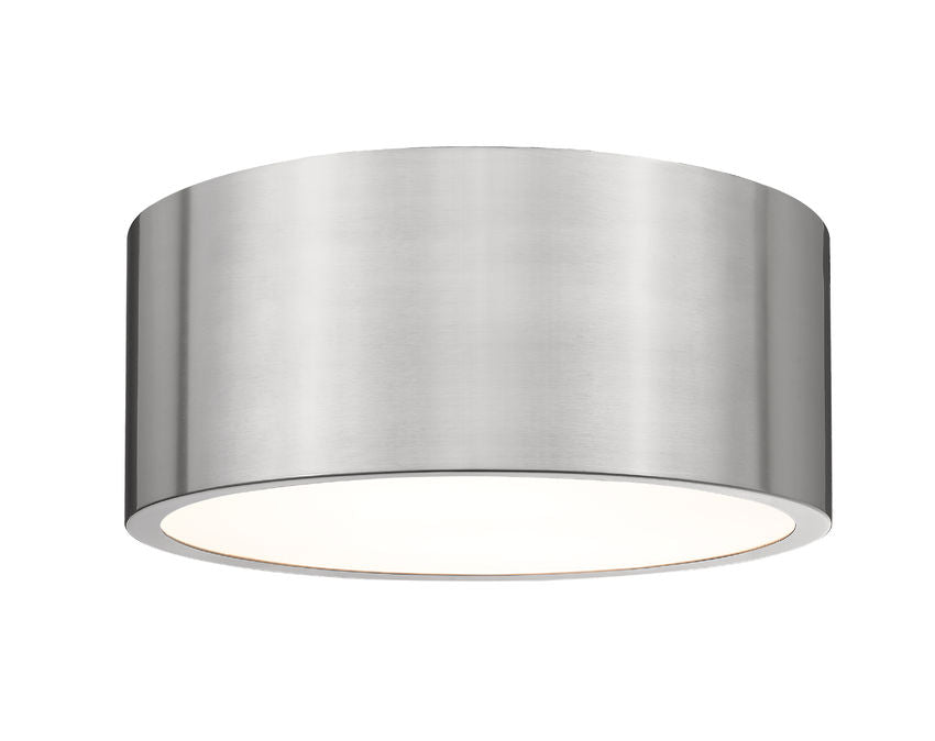 Z-Lite Harley 12" 2-Light Brushed Nickel Steel Flush Mount Lighting