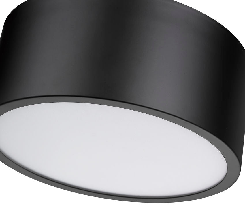 Z-Lite Harley 12" 2-Light Matte Black Steel Flush Mount Lighting