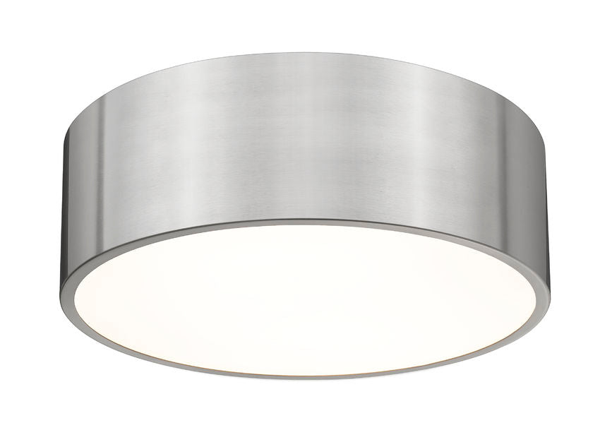 Z-Lite Harley 16" 3-Light Brushed Nickel Steel Flush Mount Lighting