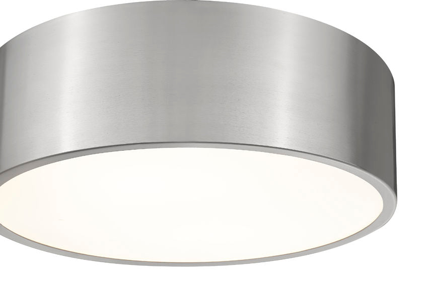 Z-Lite Harley 16" 3-Light Brushed Nickel Steel Flush Mount Lighting