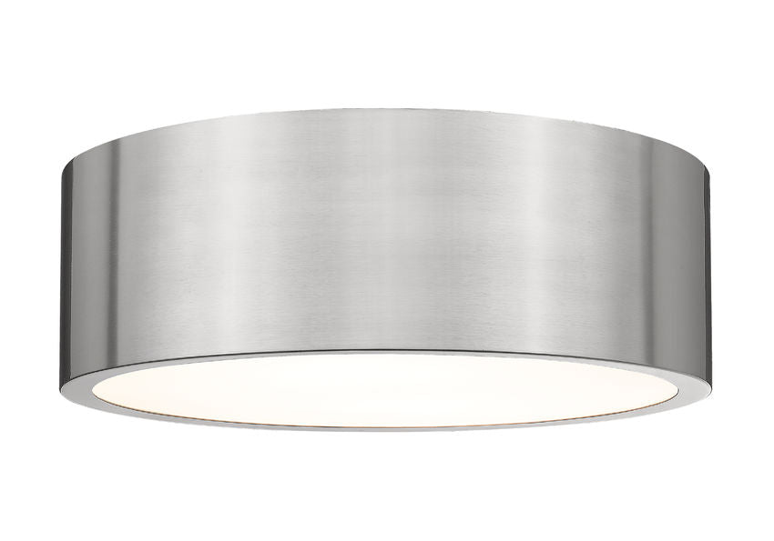 Z-Lite Harley 16" 3-Light Brushed Nickel Steel Flush Mount Lighting