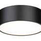 Z-Lite Harley 16" 3-Light Matte Black Steel Flush Mount Lighting