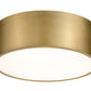 Z-Lite Harley 16" 3-Light Rubbed Brass Steel Flush Mount Lighting