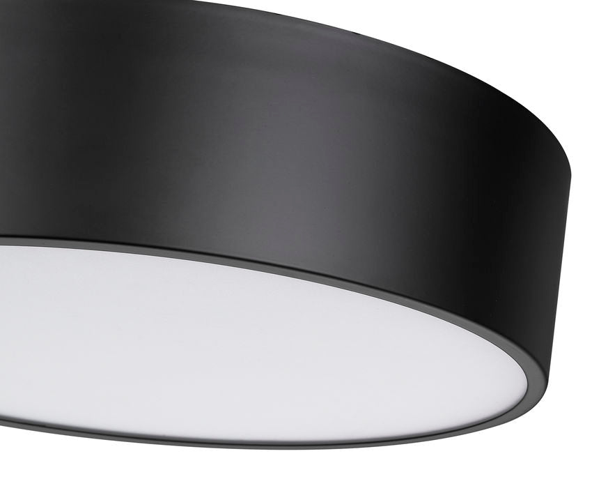 Z-Lite Harley 20" 4-Light Matte Black Steel Flush Mount Lighting