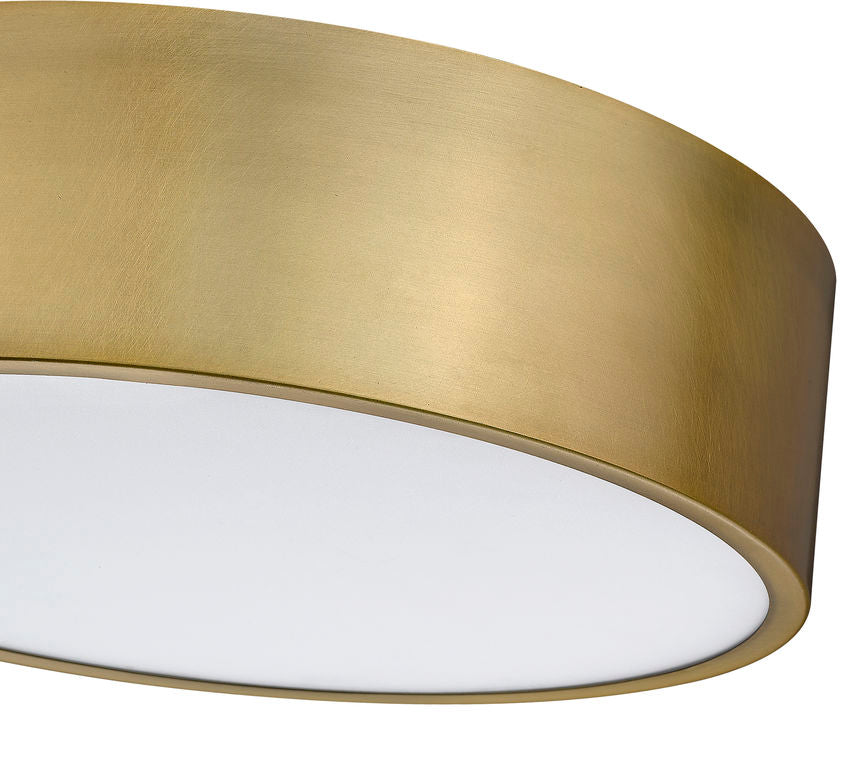 Z-Lite Harley 20" 4-Light Rubbed Brass Steel Flush Mount Lighting