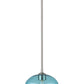 Z-Lite Harmony 10" 1-Light Brushed Nickel Pendant Light With Blue Glass Shade