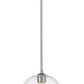 Z-Lite Harmony 10" 1-Light Brushed Nickel Pendant Light With Clear Glass Shade