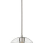 Z-Lite Harmony 10" 1-Light Brushed Nickel Pendant Light With Clear Glass Shade