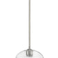 Z-Lite Harmony 10" 1-Light Brushed Nickel Pendant Light With Clear Glass Shade