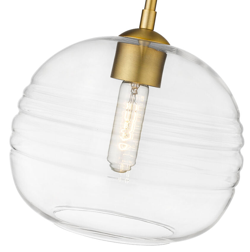 Z-Lite Harmony 10" 1-Light Olde Brass Pendant Light With Clear Glass Shade