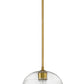 Z-Lite Harmony 10" 1-Light Olde Brass Pendant Light With Clear Glass Shade