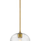 Z-Lite Harmony 10" 1-Light Olde Brass Pendant Light With Clear Glass Shade