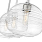 Z-Lite Harmony 10" 3-Light Brushed Nickel Island Light With Clear Glass Shade