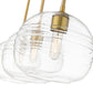 Z-Lite Harmony 10" 3-Light Olde Brass Island Light With Clear Glass Shade