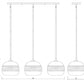 Z-Lite Harmony 10" 3-Light Olde Brass Island Light With Clear Glass Shade