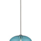 Z-Lite Harmony 14" 1-Light Brushed Nickel Pendant Light With Blue Glass Shade