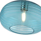 Z-Lite Harmony 14" 1-Light Brushed Nickel Pendant Light With Blue Glass Shade