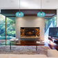 Z-Lite Harmony 14" 1-Light Brushed Nickel Pendant Light With Blue Glass Shade