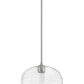 Z-Lite Harmony 14" 1-Light Brushed Nickel Pendant Light With Clear Glass Shade