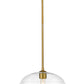 Z-Lite Harmony 14" 1-Light Olde Brass Pendant Light With Clear Glass Shade
