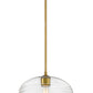 Z-Lite Harmony 14" 1-Light Olde Brass Pendant Light With Clear Glass Shade