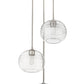 Z-Lite Harmony 20" 3-Light Brushed Nickel Pendant Light With Clear Glass Shade
